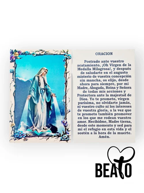 Estampa de la Medalla Milagrosa/Virgen de los Rayos (Valor por 100 unidades)