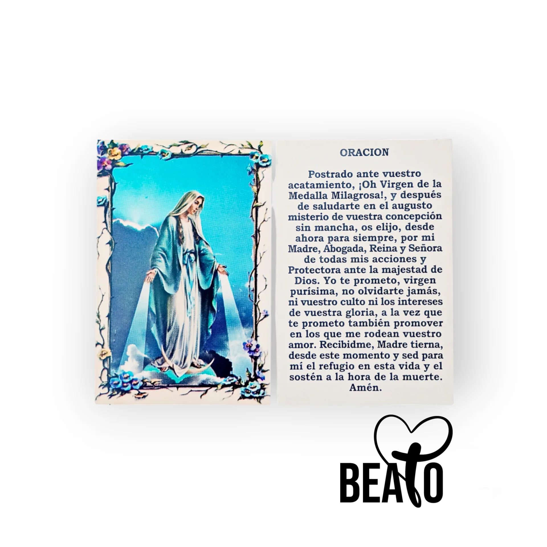 Estampa de la Medalla Milagrosa/Virgen de los Rayos (Valor por 100 unidades)
