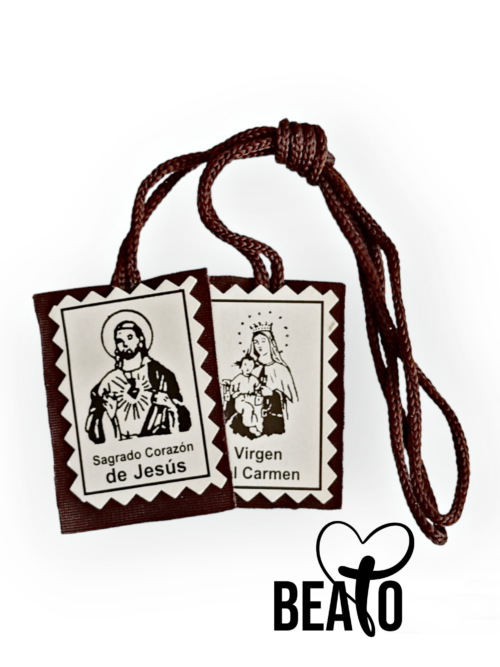 Escapulario Virgen del Carmen tela (Valor por 100und.)